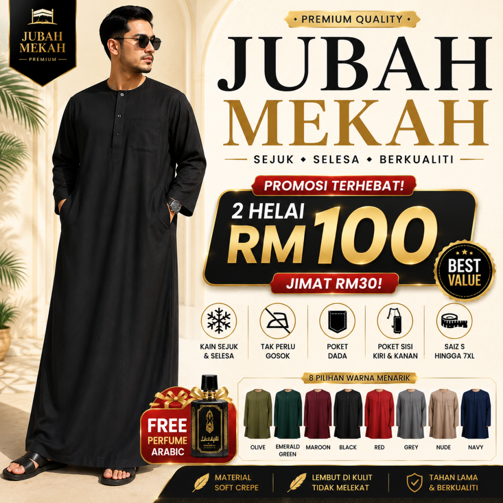 Jubah Mekah - 2 Helai